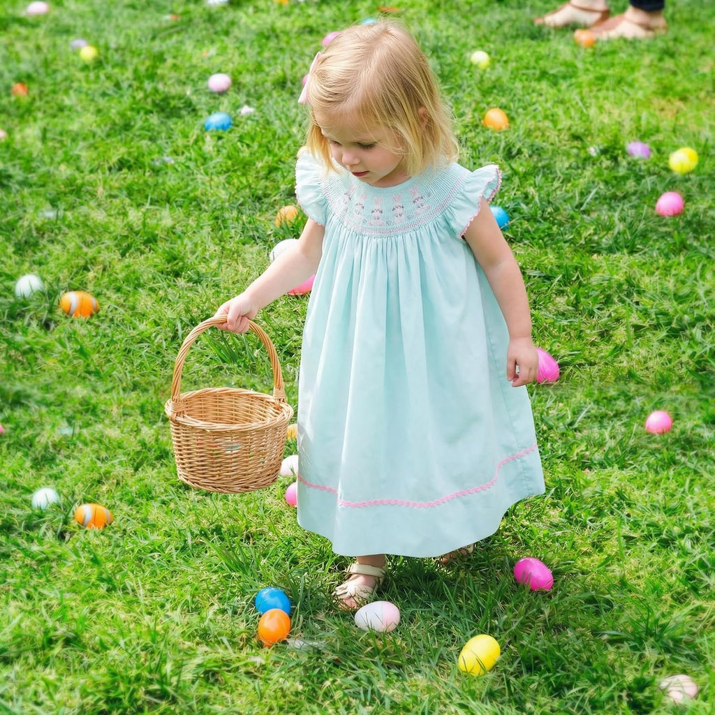 Baby Girls Smocked Bishop Dress Spring Summer Outfit Toddler Little Girls Boutique Cotton Wear