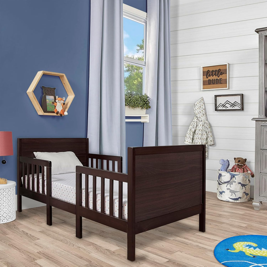 Hudson 3-in-1 Convertible Toddler Bed, 4 Safety Guard Rails, Low-to-Floor Design, Greenguard Gold & BSA Certified