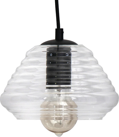 Torus Triangle Industrial Pendant with Clear Glass
