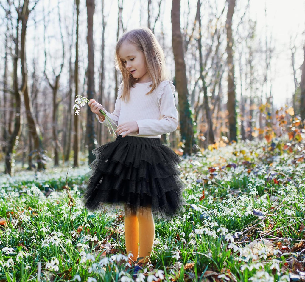 6 Layered Tutu Skirt for Girls Princess Tulle Dance Skirts Toddler Girl Ballet Tutu Skirt