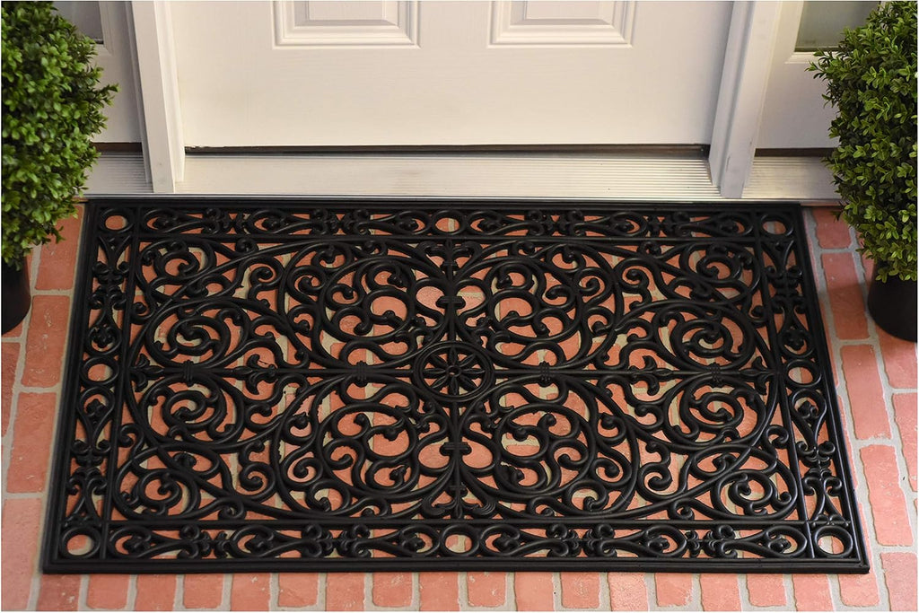 AZ900222436 Gatsby Rubber Doormat, 24" x 36", Black