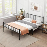 Full Bed Frame-Classic Metal Platform Bed Frame,Mattress Foundation with Steel Slat Support,Under Foundation