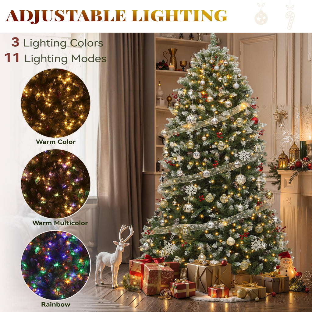 6FT Prelit Frosted Green Bell Christmas Tree with Remote
