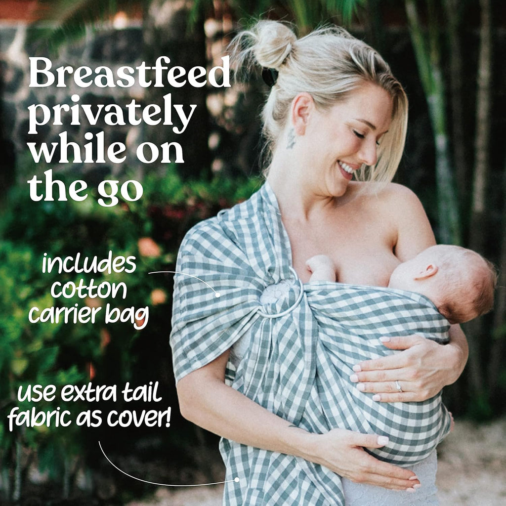 Luxury Ring Sling Baby Carrier, Soft Linen Blend Baby Sling, Baby Wrap, Wear Your Little One Close to Your Heart
