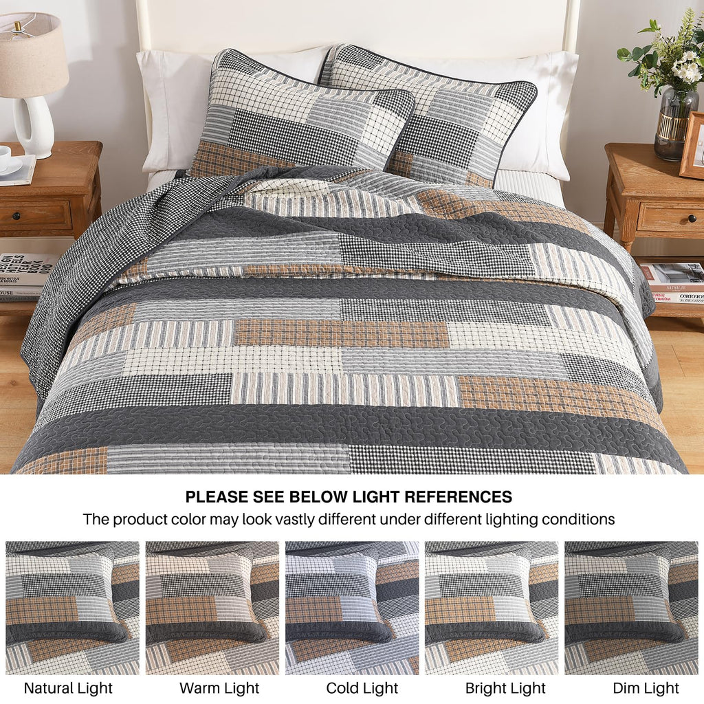 100% Cotton 120Wx120L with 2 Pillow Shams