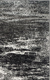 Adirondack Collection Area Rug - 9' x 12', Silver & Black, Modern Abstract Design, Non-Shedding & Easy Care