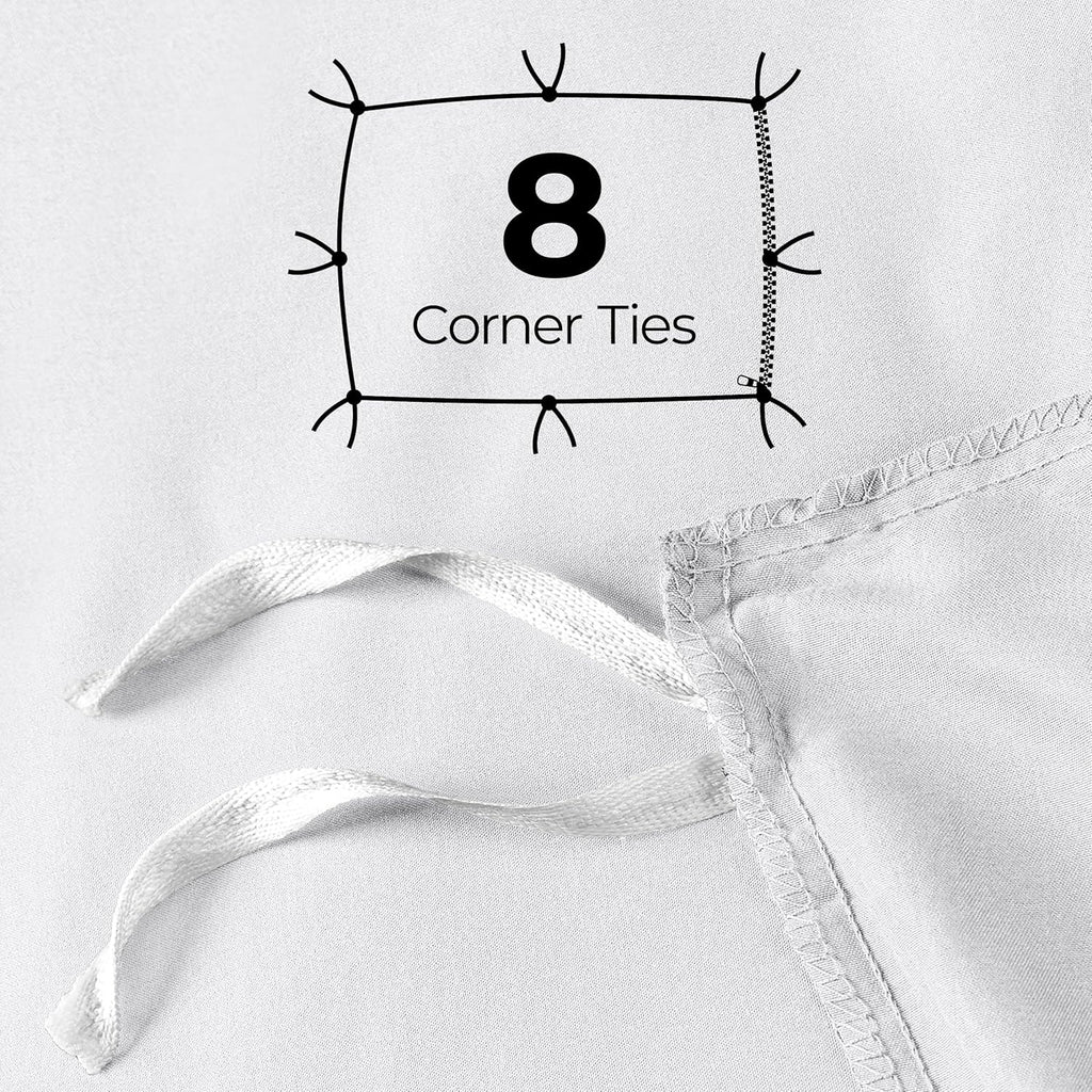 Duvet Cover King - 3 Piece with Zipper Closure - 1 Comforter Cover 104X90 Inches & 2 Pillow Shams 20X36 Inches