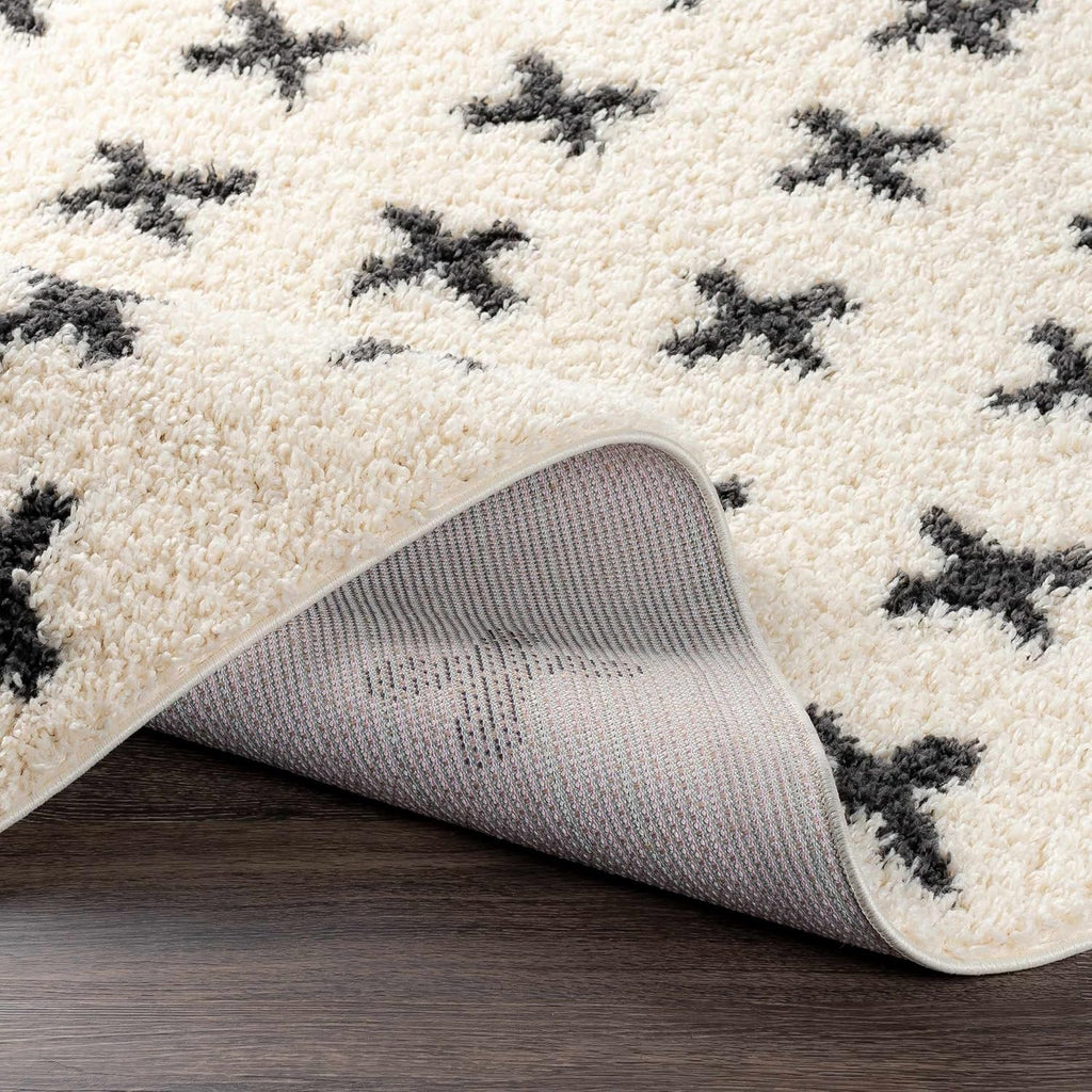 Gambo Living Room, Bedroom Area Rug - Cross Geometric Abstract - Bohemian Transitional Modern Minimalist Scandinavian