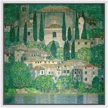 Canvas Print Wall Art Church in Cassone by Gustav Klimt Historic Classic Illustrations Fine Art Decorative Vintage