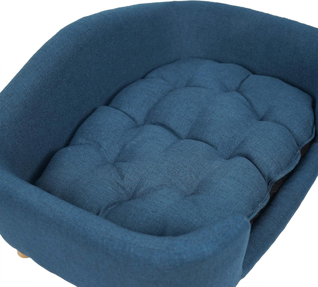 Dog Sofa Bed for Small Dogs Mid-Century Modern Pet Couch with Memory Foam Cushion & Birch Wood Legs Supportive Pet