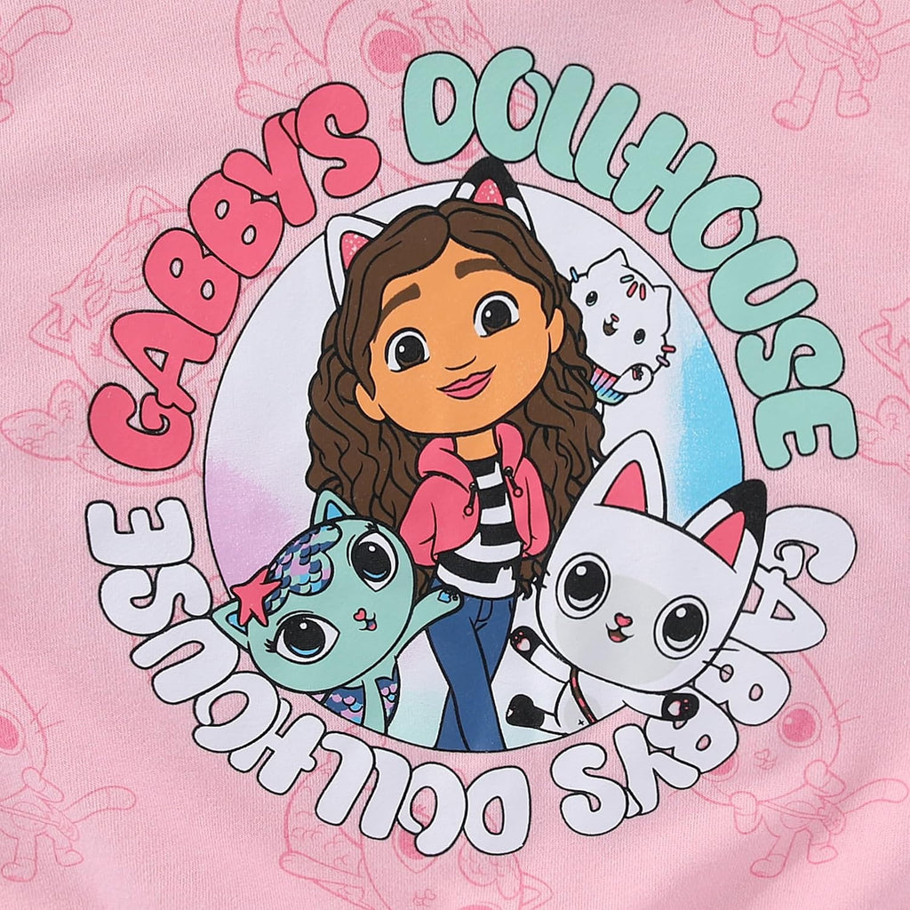 Girls French Terry Short Sleeve T-Shirt and Shorts Set for Toddler to Big Kids
