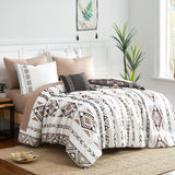 Geniospin King Comforter Set- 7 Pieces Boho Bed in a Bag, Western Bedding Set for All Seasons