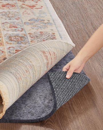 Non Slip Cushioned Rug Pad Gripper, Felt and Silicone Backing, 2 x 8 Ft, 1/8 inch Thick Runner Carpet Liner Protector - Set of 99