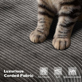 106" Corduroy Sectional Couch, Boneless L Shaped Couch with Deep Seat, Cloud Foam Sofa with Oversized Chaise