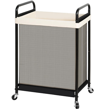 1-Section Laundry Hamper with Wheels, 120L Rolling Laundry Basket