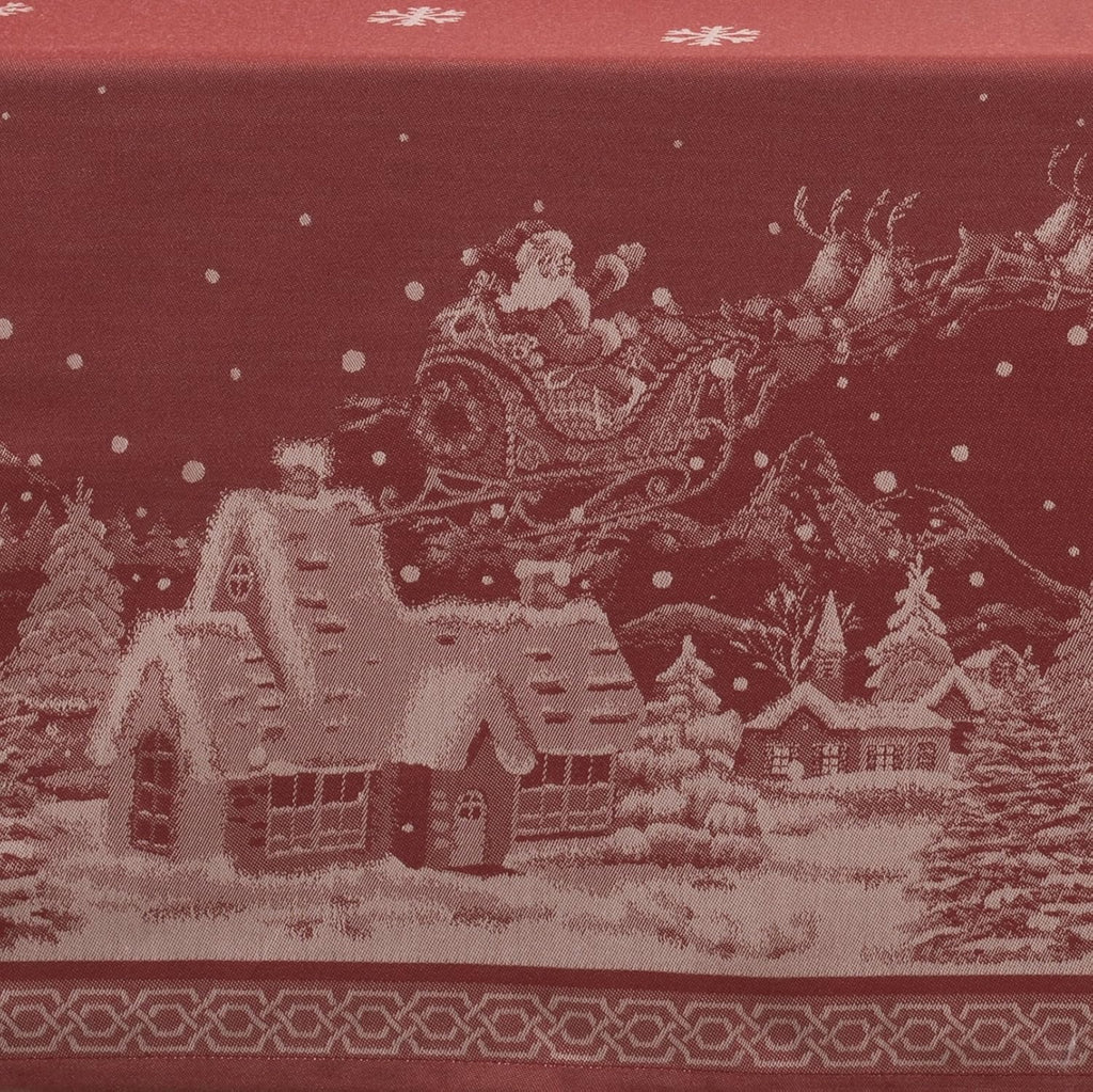 Engineered Jacquard Heavyweight Fabric Table Cloth, Holiday, Winter, and Christmas Tablecloth (Chris