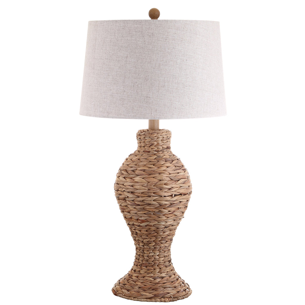 Elicia Farmhouse 31" Water Hyacinth Table Lamp, Natural