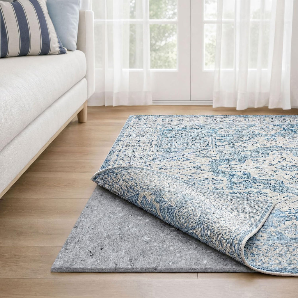 Dual Surface - 9'x12' - 1/2" Thick - Felt + Rubber - Non-Slip Backing Rug Pad - Adds Comfort and Protection - Set of 108