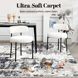 Living Room Rug 5x7 Rug, Machine Washable Modern Abstract Rug Soft Neutral Area Rug Non-Slip Stain Resistant Large