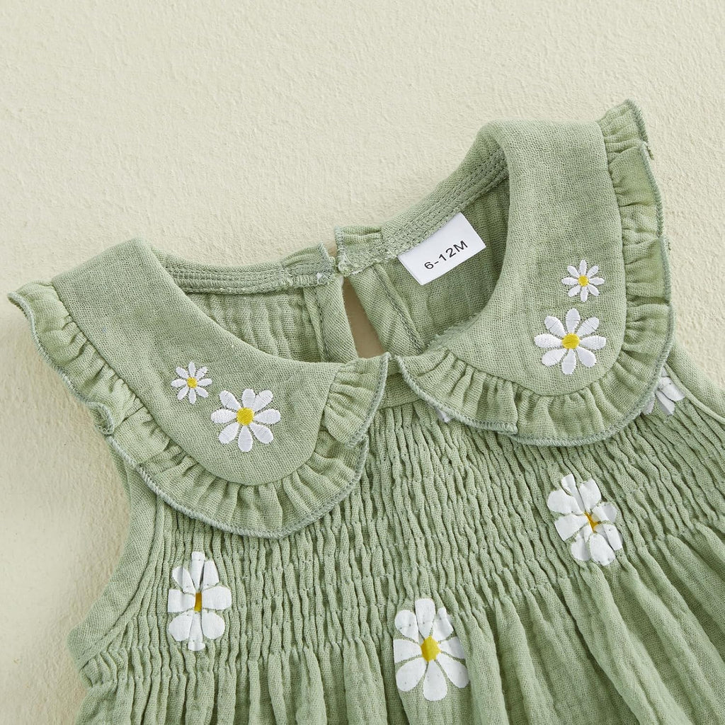 Toddler Baby Girl Summer Clothes Cute Cotton Linen Sleeveless Tee Shirt Dress Set Shorts Outfits Princess Outfit