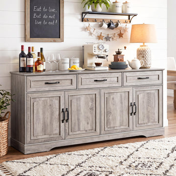66" Large Sideboard Buffet Cabinet with Storage, Farmhouse Buffet Sideboard