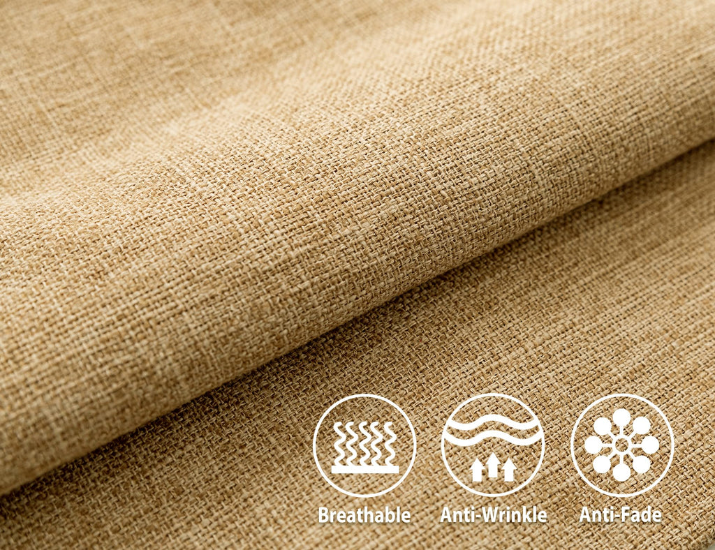 Pack of 2 Farmhouse Burlap Throw Pillow Covers Linen Cushion Covers Pillowcase, Home Decor Decorations for Sofa Couch