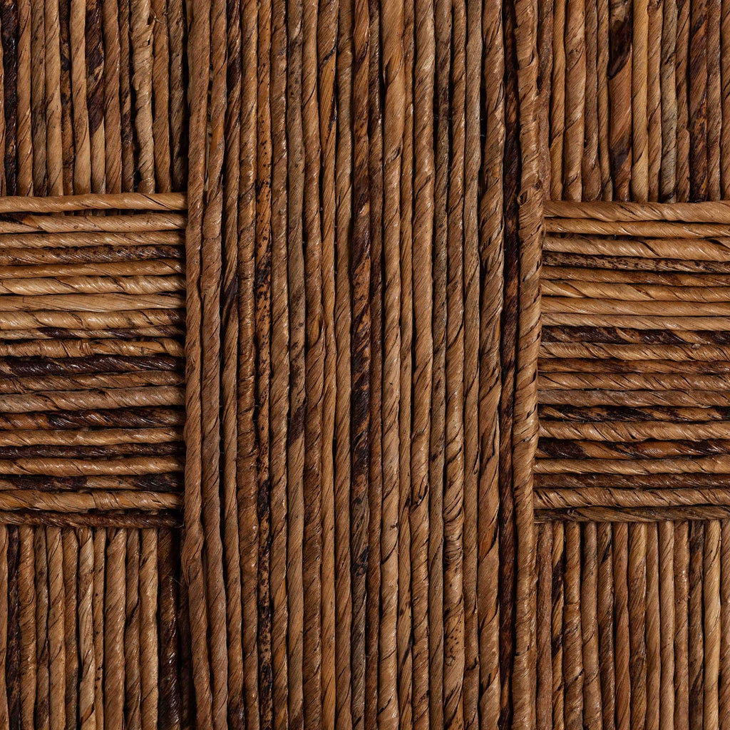 Chabela Handwoven Seagrass Dining Chair Set of 2- Solid Mango Wood Frame with Woven Seat and Backrest, Rustic Boho
