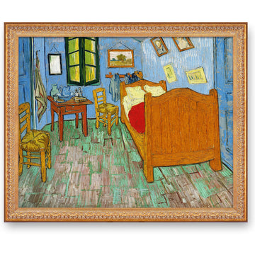 Bedroom in Arles by Vincent Van Gogh.Framed Size:40.5x34.5 inches, Image Size:36x30 inches Van Gogh.World Classic
