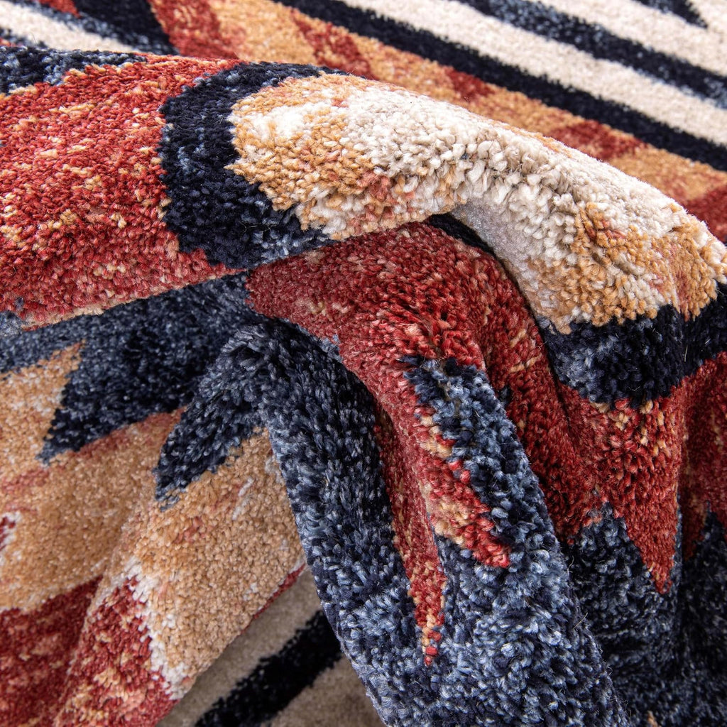 Tulsa Lea Cream Traditional Southwestern Tribal Area Rug