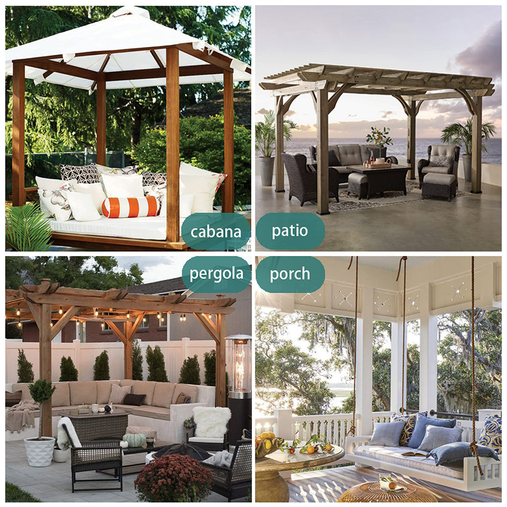 Burlap Linen Look Outdoor Curtain 2 Panels