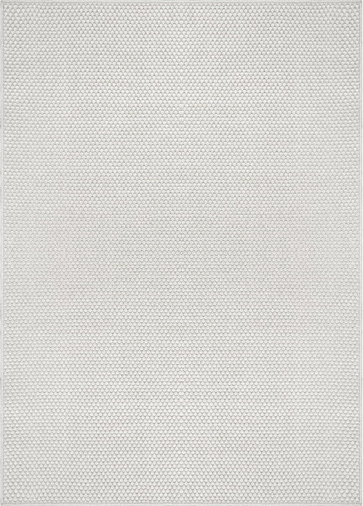 Easy Jute Rug 8x10, Indoor Outdoor Off-White Farmhouse Area Rugs Patio and Kitchen Rug, Solid Woven Design