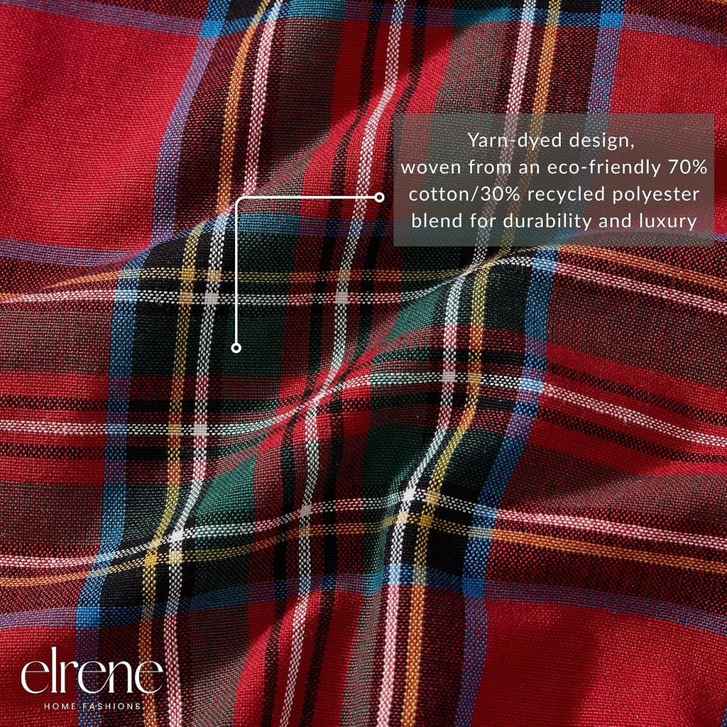 Stowe Tartan Plaid Tree Skirt, Red - 48" W x 48" L
