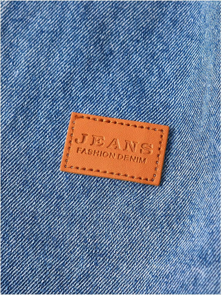 Boy's Hooded Denim Jacket Single Breasted Jean Coats Outerwear
