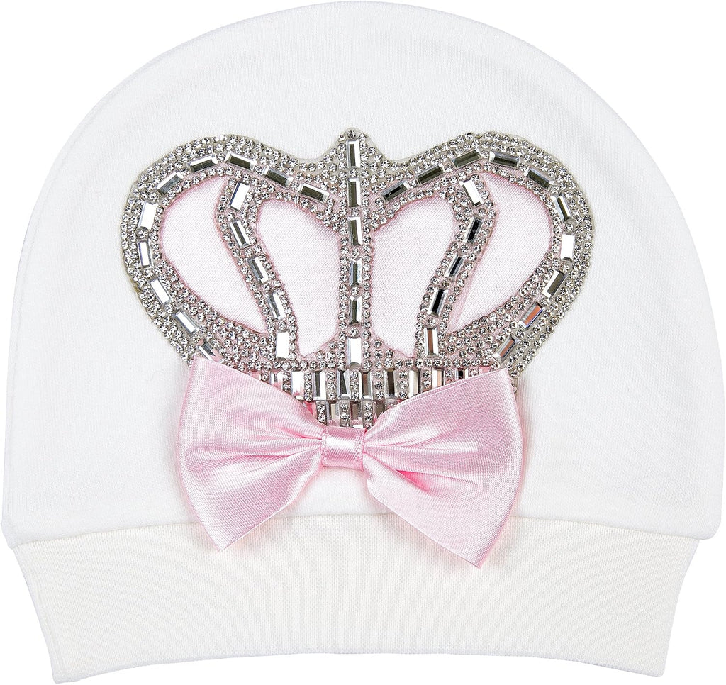 Baby Girl Jewels Crown Layette 4 Piece Gift Set Pink