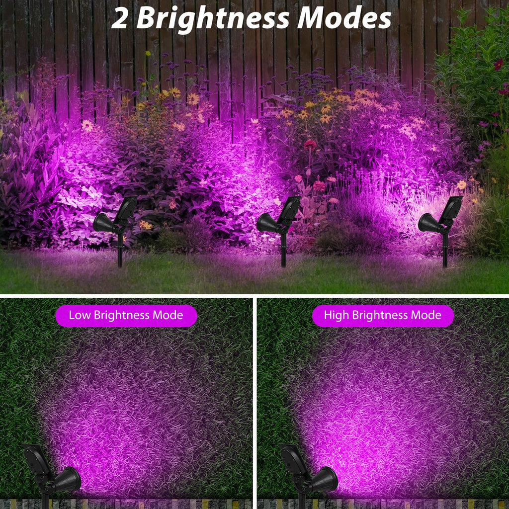Purple Solar Spot Lights Outdoor, Solar Black Lights Outdoor, 4 Pack