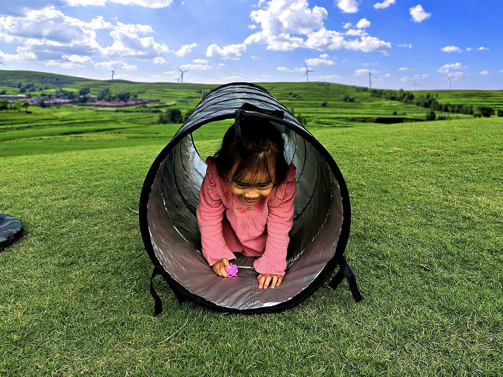 Play Tunnel Camouflage Pop Up Tunnel for Kids Indoor/Outdoor Fun - 19dia × 60L inch