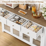 Buffet Cabinet with Storage, 55.1" Large Sideboard Buffet Cabinet
