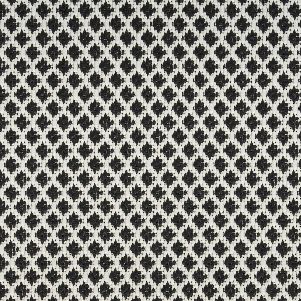 Courtyard Black White 3' x 5' Area Rug - Easy Clean, Non Shedding, Bed Room, Living Room, Dining Room, Kitchen