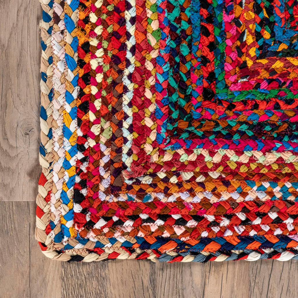 Tammara Multicolor Ombre Braided Area Rug, 3' x 5' | Tammara Ombre 3' x 5' Accent Rug Bedroom Dining Room Entryway