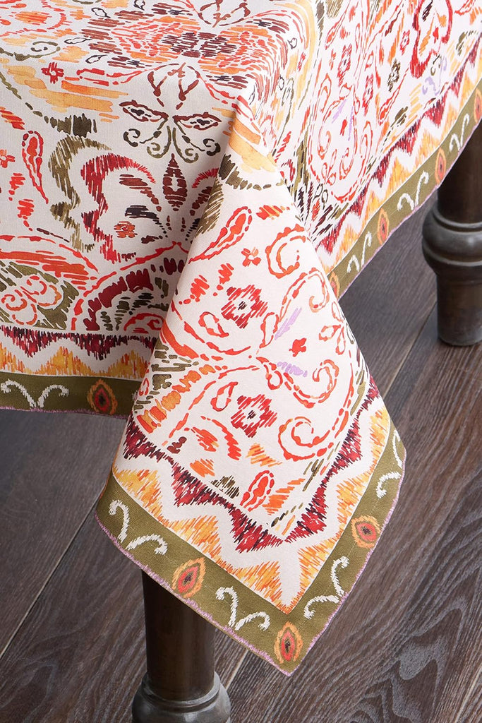 Table Cloth Square Table 100% Cotton 54 x 54 Inches Fall Tablecloth Reusable Everyday Use for Thanks