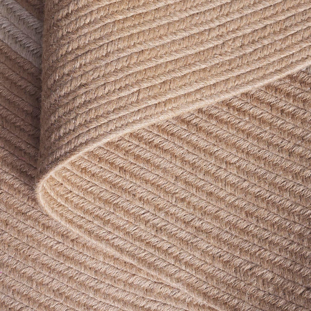 Braided Oval Rug 4x6, Jute Textured Brown & Ivory BRA801A