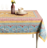 Table Cloth Square Table 100% Cotton 60 x 60 Inches Tablecloth Reusable Decorative for Dining Kitche