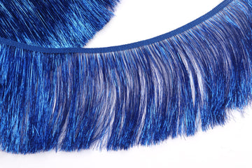 6 Inch Wide Tinsel Fringe Trim Tinsel Garland Dance Costume Trimming Shiny Foil Effect Party Decor Royal 10 Yards