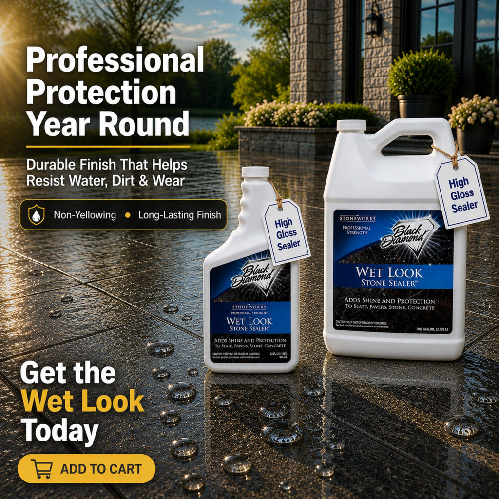 Wet Look Stone &, High Gloss for Pavers & Patios, 1 Quart