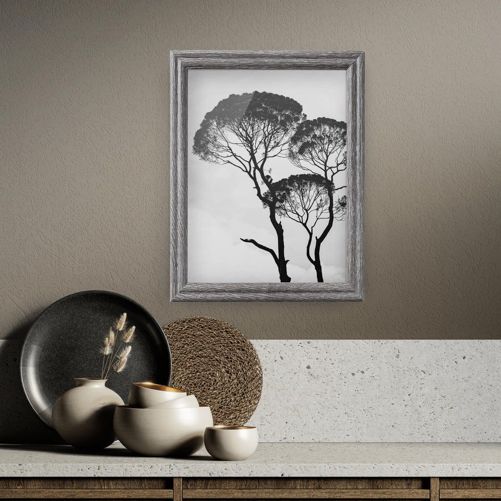 Barnwood Gray A6 Picture Frame .75" Inch Wide - Handmade American Solid Wood Picture Frames with Preinstalled Hangers