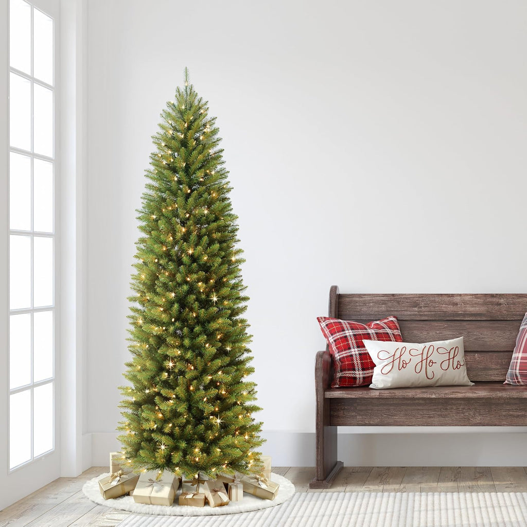 6.5ft Pre-Lit Fraser Fir Pencil Christmas Tree
