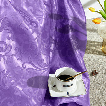 Lavender Jacquard Satin Fabric by The Yard, 60" Wide, 5 Yards