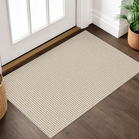Small Area Rug 2x3 Washable Woven Rugs for Entryway Non Slip Rubber Backed Front Door Rugs Indoor Do