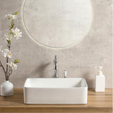 16"x12"Rectangular Vessel Sink,Ceramic Small Bowl Bathroom Vessel Sink