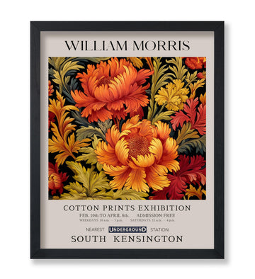 Art Gardenia Flower Print - William Morris Poster - Botanical Exhibition Art - Textile Pattern Wall Design - Floral